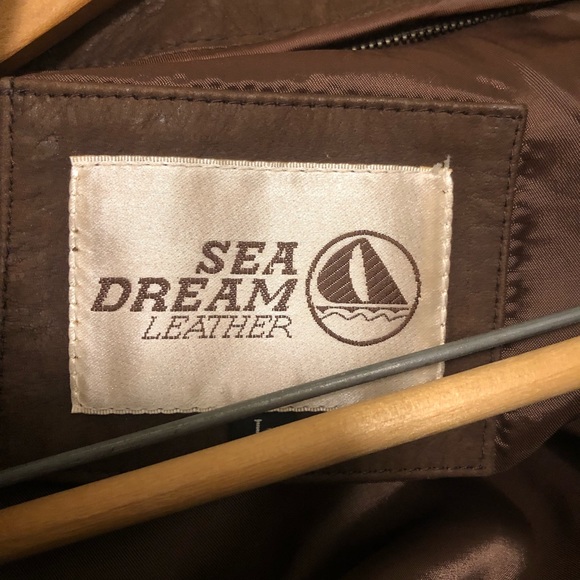 Men’s Sea Dream Brushed Leather Coat Size L Brown in Color Gently Used - Picture 3 of 9